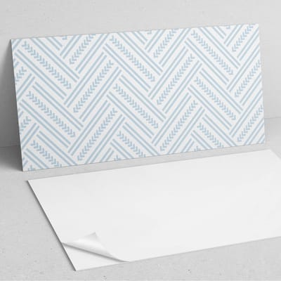 Coloray Wandpanelen Zelfklevend - Zigzagpatroon met lijnen PVC Wandpaneel - 100 cm x 50 cm - Blauw Wandbekleding Zelfklevend - 1 stuk - Mozaïeken Wandpanelen Zelfklevend - Wandbord Keuken - Wandpaneel Badkamer