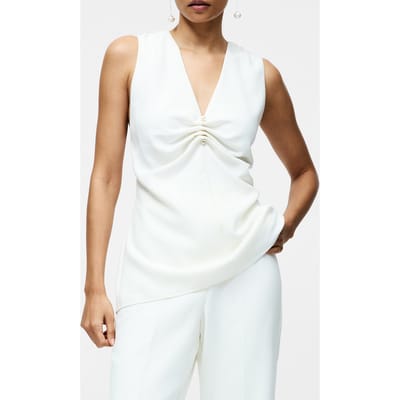 French Connection Arlette Slvlss V Nk Top Summer White Size: 10 | Tanks &amp; Camis Outlet | Dames | Wit