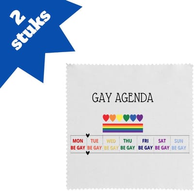 Akyol - pride cadeau - brillendoekjes - Lgbt - lgbt pride - pride vlag - gay cadeau - gay pride accessoires - homo - lgbtq vlag - accessoires - cadeau - met tekst - cadeau - 17,8 bij 17,8 cm - 2 stuks
