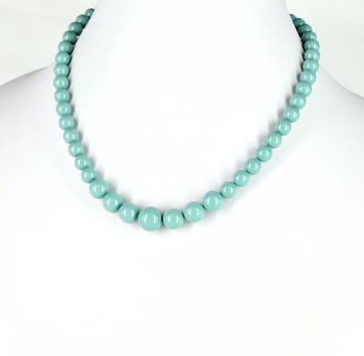 KAYEE - Parelketting van Swarovski parels - jade groen - 45cm