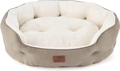 Wasbaar Kattenbed 63 x 53 x 20 cm - Met Dubbelzijdig Binnenkussen - Comfortabele Slaapplaats voor Katten of Kleine Honden - Camel