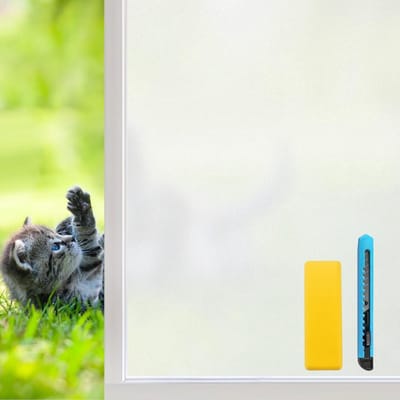 Opaque Matte Privacy Stickers voor Glas - Statistische Anti-UV Zelfklevende Decoratieve Folie voor Badkamer en Keuken 119,5 x 200 cm