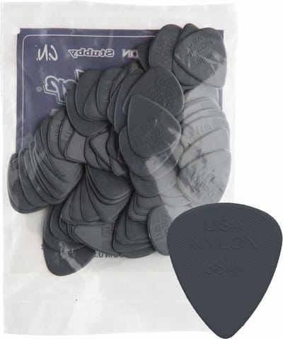 Dunlop 44-R-88 Nylon Plectra 0.88 Mm Donkergrijs 72-Pack Voor Elektrische Gitaar Set