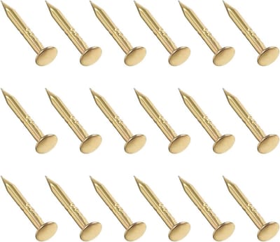 Kleine Spijkers 1x8mm - 50 Stuks Carbon Staal Voor Houtbewerking en Huishoudelijk Gebruik, Gouden Kleur
