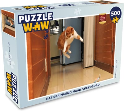 Puzzel Kat - Spring - Speelgoed - Legpuzzel - Puzzel 500 stukjes