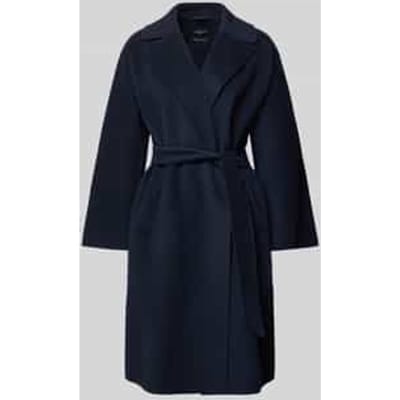 Regular fit lange wollen jas van scheerwolmix model 'CIVADA'