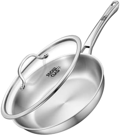Roestvrijstalen Kookpan 28 cm met Deksel - Universele Roestvrije Pan Geschikt voor Inductie en Alle Warmtebronnen