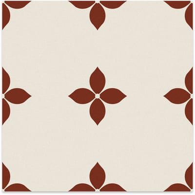 24Supply Plaktegels - Vloer - 10 Stuks - Glans - Portugese bloem - 30x30cm