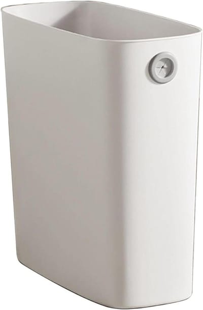 Prullenbak - Vuilnisbak Keuken - Ruimte Besparen - Smalle Vorm - 28 x 27 x 13 cm - Wit