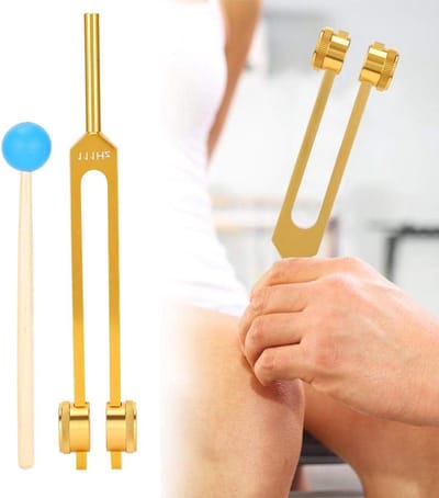 Tuning Fork voor DNA Herstel en Muzikale Healing - Aluminium Frequentie Tuning Fork voor Yoga, Meditatie en Energie Therapie met Hamer