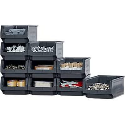 Magazijnbak LF 532 SSI Schäfer - gerecycleerde kunststof - L 500 x B 312 x H 200 mm - 23,5 l - ijzergrijs