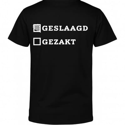 Paper Dreams - T-shirt - Geslaagd - Gezakt - Unisex - Maat XL