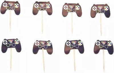 Akyol - Controller prikkers - cocktailprikkers -verjaardag prikker -cup cake prikker Gamen - Controller- 12 stuks - cake - taart -verjaardag cup cake topper game controller -cocktail prikker -cocktailprikker game - water -verjaardag topper - gamen ve