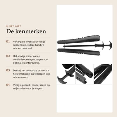 Dailygoods- Laarzen Brancard met Handvat - Schoenoprekker - Schoen Stretcher - Stevig Kunststof - Roestwerende Coating - Duurzaam en Herbruikbaar - Schoenspanner
