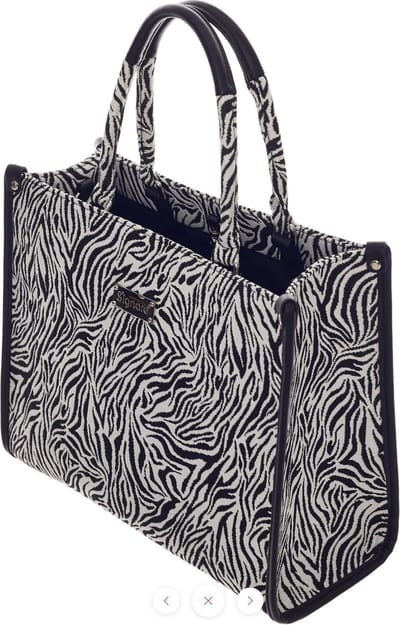 Signare - Luxe City Bag - gobelinstof - Zebra print - Dieren print