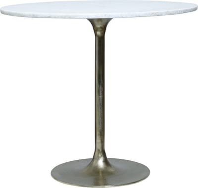PTMD Luxe marmeren bijzettafel op gouden metalen voet - tafel rond 65 hoogte 52
