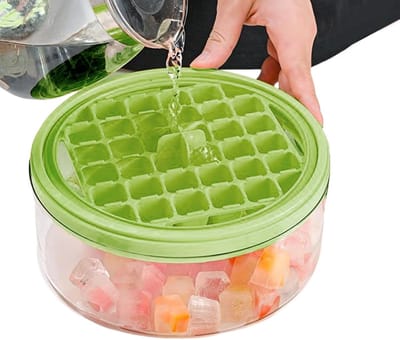 VHV - Diepvriesvorm - siliconen vierkante vorm - met deksel, makkelijk lossen, morsvrij vullen - voor meal prep, soep, saus en vriezer