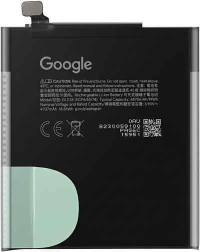 Google, Vervangende batterij 4870mAh voor Google Pixel 10 Pro Service Pack GLE28, Zwart