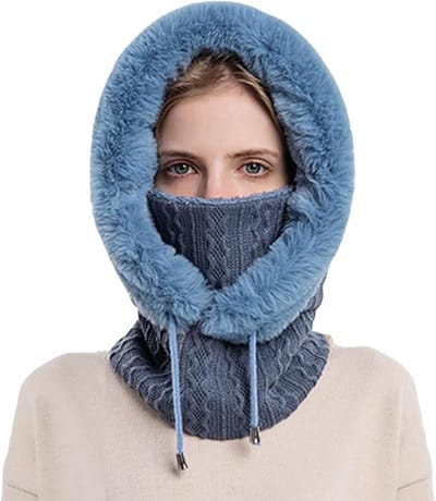 Bivakmuts dames gezichtsmasker winter warm balaclava bivakmuts skimuts bivakmuts gezichtsmasker dames warm balaclava gezichtsmasker winddicht volgelaatsmasker-Blauw