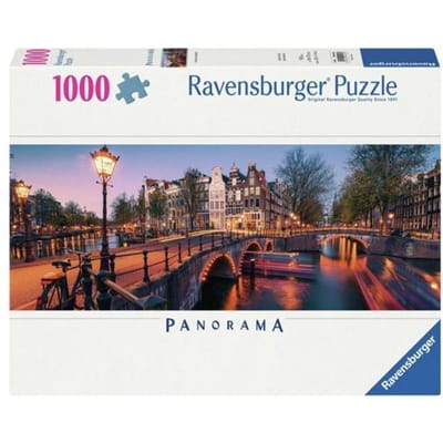 Ravensburger puzzel Amsterdam by Night - legpuzzel 1000 stukjes.