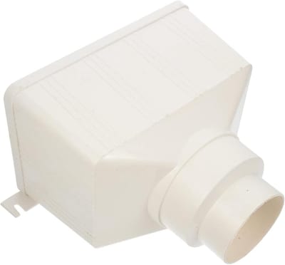 Regenpijp Afvoerconnector - Dakgoot Trechter - Waterafvoer Optimaliseren - Strakke Vochtbestendige Verbinding - Rond 75/100 mm - Wit