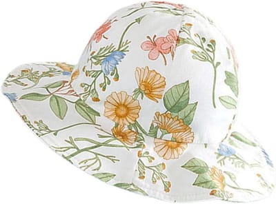 Zonnehoed Kinderen - Babymuts Zomer - Bescherming Tegen Zon - Brede Rand - 46-49 cm - Groen