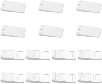 Cosensi- Nivelleerblokken 14 Stuks - Flexibele/Verstelbare Wiggen - Meubelnivellering - Transparant/Wit - Hoogwaardig ABS - 3cm x 5cm x 0.5cm - Meubelnivelleerders