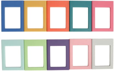 Dailygoods- Fotolijst Magnetisch - 10 Stuks - 3 Inch - Koelkast Fotolijsten - Kunststof - Doe-Het-Zelf Fotodisplay - Magnetische Lijst