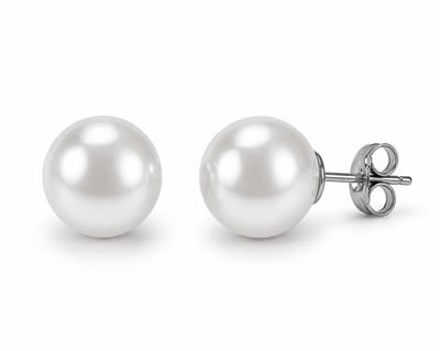 Behave Parel Oorbellen 10 mm Wit – Pareloorstekers Dames – Grote Parel Oorbellen – Nikkelvrij – Cadeau