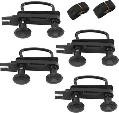 4 stuks universele dakbox U-boutklemmen, roestvrijstalen montagebeugels voor bestelwagens met 2 riemen, 85 mm interne breedte