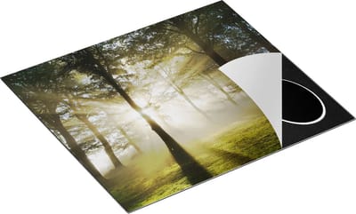 Chefcare Inductie Beschermer Zon tussen de Bomen - 60x50 cm - Afdekplaat Inductie - Kookplaat Beschermer - Inductie Mat
