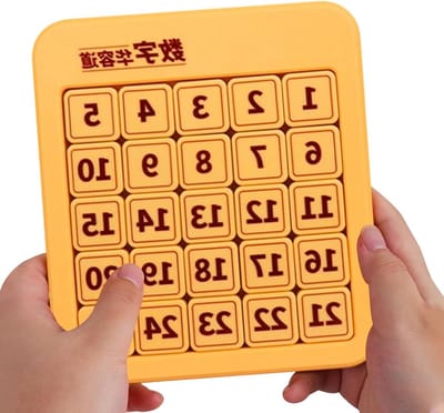 Schuifpuzzels Kinderen - Cijfer Breinbrekers - Mentale Uitdaging - Magnetisch Glad - 6x6 Raster - Zacht Getint