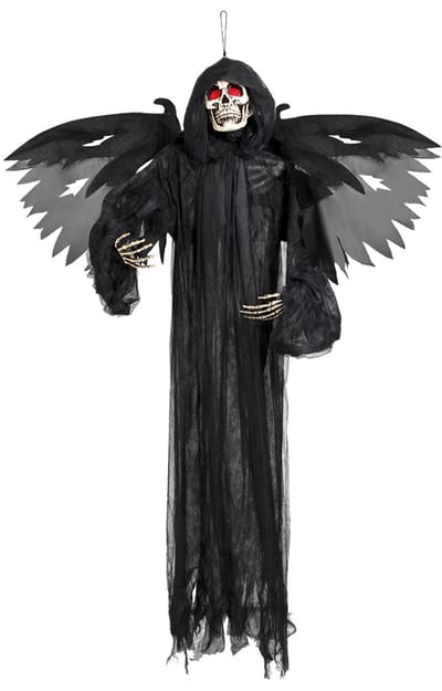 Boland - Decoratie > Hangdecoraties - Halloween Demoon 165cm Zwart - Licht