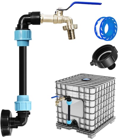 Dailygoods - Duurzame Waterafvoer - IBC Gooseneck Tap - Efficiënte Regenwaterafvoer - 3/4 Inch - Geschikt voor Regenwatertanks - Betrouwbaar en Robuust