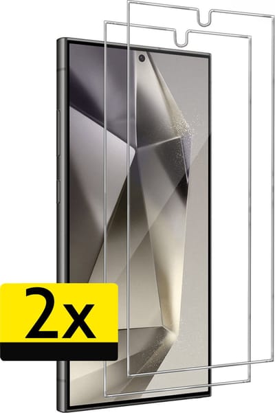 Screenprotector - Geschikt voor Samsung Galaxy S24 Ultra - 2 Stuks - Extra Sterk - Beschermglas - Gehard Glas - Tempered Glass - Screen Protector