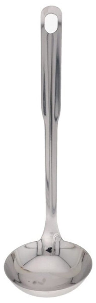 Gerimport Soep/saus opscheplepel - zilver - metaal - 29 cm - keukengerei - soeplepel