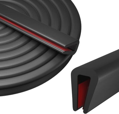 Randbeschermprofiel van EPDM-rubber - 2 mm x 3 m - U-vormige rubberen afdichting voor autodeuren en glasplaten