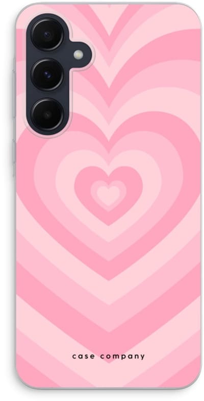 Case Company® - Hoesje geschikt voor Samsung Galaxy A55 hoesje - Hart Roos - Soft Cover Telefoonhoesje - Bescherming aan alle Kanten en Schermrand