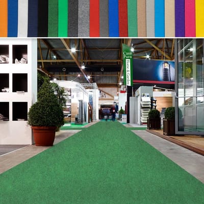 Beurstapijt Loper - Evenemententapijt Vloerbedekking - Feesten Organiseren - Moeilijk Ontvlambaar - 100 x 1500 cm - Donkergroen