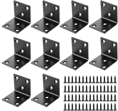 Hoekconnector voor zware belasting - 10 stuks - 90 graden hoekplaten en schroeven