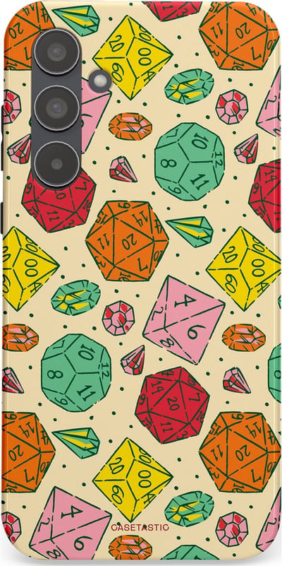 Casetastic Hoesje Geschikt voor Samsung A55 - Stijlvolle Beschermende Duo-layer Case - D20 Geluksrol