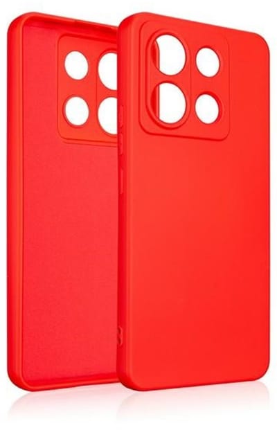 Beline Silicone Serie - Hoesje - Poco X6 - Rood - Stijlvol Ontwerp