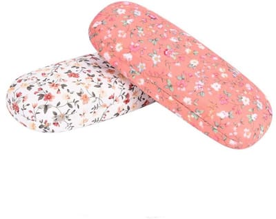 Brillenkoker - 2 stuks - Brillenkoker dames - Brillenkoker bloemen-Zonnebrilhouder - Stijlvolle brillenkoker - Reisbrillenkoker-Bloemenmotief - Geschikt voor brillen op sterkte en zonnebrillen - 16.5×6.5×3.5cm
