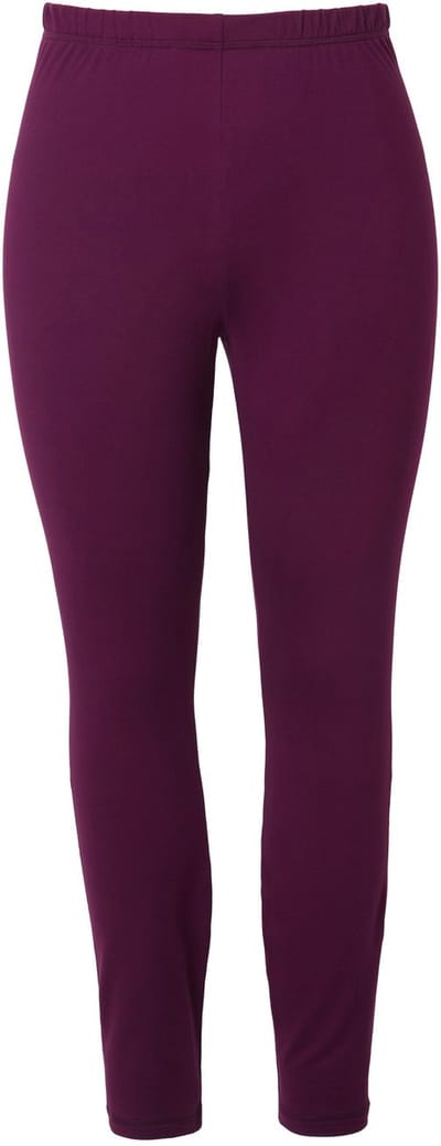 Ulla Popken - Dames - Functionele ski-legging sneldrogend extra warm - Druivenrood - Maat 42+