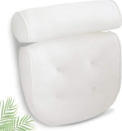Bovista Badkussens Voor In Bad - Badkussen - Hoofdsteun Bad - Nekkussen Bad - Antislip - Spa Kussen - Jacuzzi Accessoires - Wit