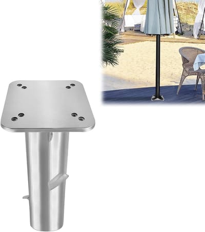 Parasol Grondanker - Bodemplaat Voet - Stabiele Parasol - Verzonken Montage - 40 cm Hoog - Metaal