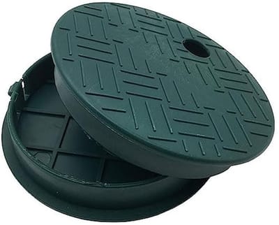 Dailygoods- Sprinkler Valve Box - 6 Inch Deksel - 2 Pack - Duurzaam Kunststof - Geschikt voor Irrigatie - Voor Gazon en Tuin - Afdekking
