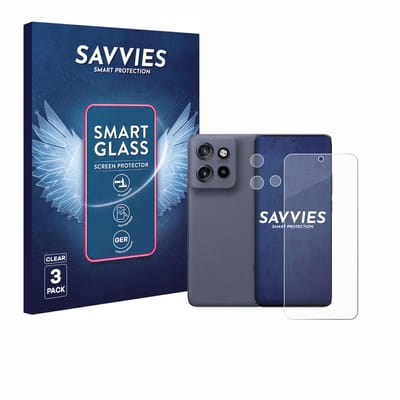 3 Stuks Savvies Screenprotector - geschikt voor Motorola Edge 50 Neo (Voor+Camera) - beschermfolie glas transparant