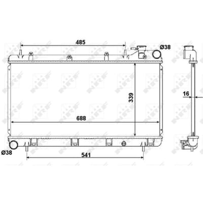 Radiator, motorkoeling NRF 53696
