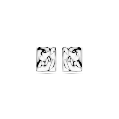 Zilver Gerhodineerd Oorknoppen Gehamerd 15 mm 1339781